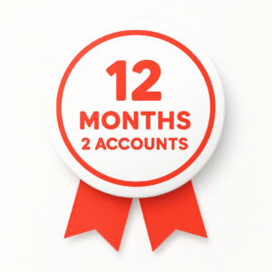 3 accounts 12 months